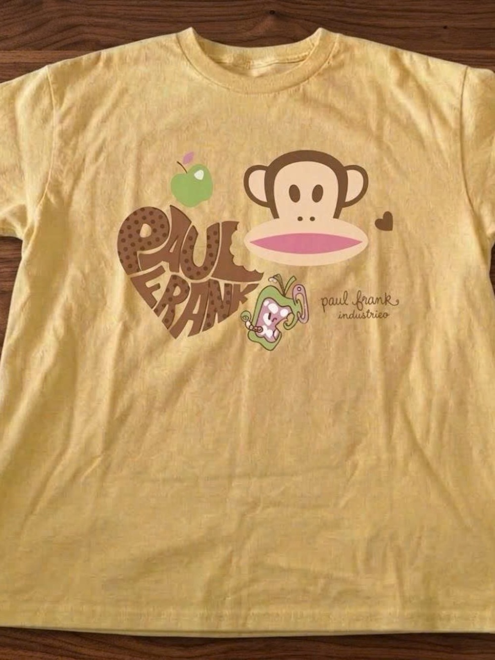Paul Frank Yellow Kids Graphic Tee - Julius Monkey Heart Design